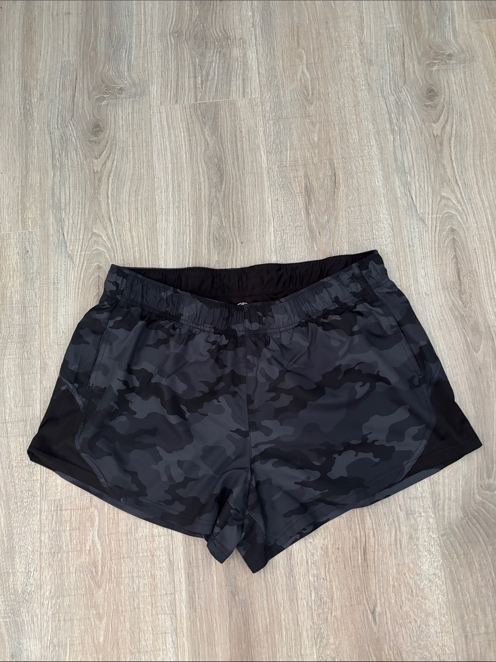 Athletic Works Women's Dark Gray Camo Athletic Shorts
